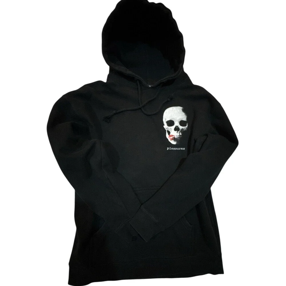 Pleasures Skull Graphic Hoodie “Making Out” - Size Large Streetwear - Punk Goth - Picture 3 of 15
